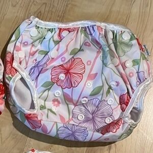 NEW 🌸Floral🌺 Reusable Swim Diaper, fits 8m-3T, baby/toddler girl